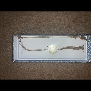 Gold chain tassel necklace